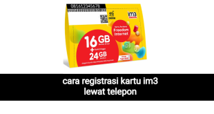 cara registrasi kartu im3 lewat telepon